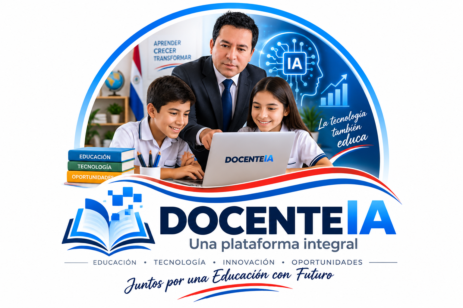 Aula educativa con docente y estudiantes